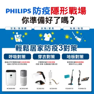 Philips 飛利浦 二合一手持式蒸汽掛燙機 GC362 (黑金)