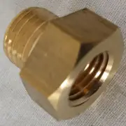 FEMALE 1/4"NPT - MALE 3/8"x18 NPT Brass Sump Plug