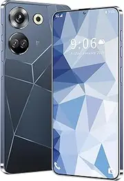 XUANMEIKE Unlocked Phone C20 Pro 8GB+256GB Android Phone 50MP+13MP Camera 6800mAh Large Battery Unique Appearance Design Fingerprint Face Unlock 5G Dual SIM (Black)