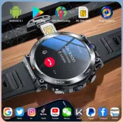 Rugged 4G Android Smartwatch with Dual Camera GPS