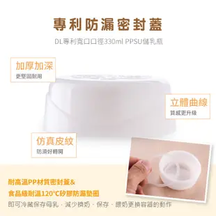 台灣製PPSU 多功能嬰兒奶瓶 母乳儲存瓶 330ml 可銜接 AVENT吸乳器【EA0069】 (5.1折)