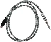 SUPVOX USB C Audio Recording Cable for Guitar Durable to USB C Adapter for Electric Guitar Smartphones Computers Compact Portable Audio Line for Musicians