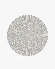 185' Round | Machine Washable Runner Rug | Kid & Pet Friendly | Indoor Rug | Jonathan Adler Gala Silver Grey Rug | Ruggable