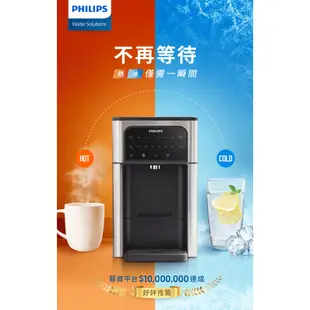 【PHILIPS飛利浦】2.8L免安裝瞬熱式冰溫熱濾淨飲水機 ADD5980M 十倍蝦幣