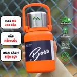 BOSS THERMOS FLASK 高品質不銹鋼 316 帶蓋帶濾茶器,方便手柄-GIADUNGTHUYLINH