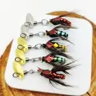 1/5PCS Spinner Swim Baits Trout Jigs Fly Fishing Lures Kit Flies Insects Lures