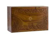 Rosewood Cremation Urn Box for Human Ashes Adult | Handcrafted Wooden Funeral...