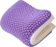 TPE Latex Pillow Cool Composite Pillow Summer Neck Protection Lattice Zero Pressure Pillow(Purple)