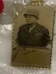 BLACK HERITAGE BENJAMIN O. DAVIS SR. STAMP PIN BUTTON