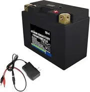 12V LiFePO4 Lithium Iron Phosphate Motorcycle Battery with BMS Voltage Protection, Compatible with BMW, Harley, Agusta, KTM, Honda, Suzuki, Yamaha(9B-4 150x68x105mmN-P)