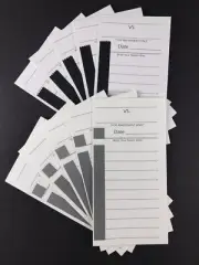 SAMPLE PACK 10 Line SCRATCH OFF Cards RAFFLE Rip Tickets Gambling Strip Card