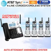 AT&T SynJ SB67138 DECT 6.0 4-LINE CORDED CORDLESS PHONE SYSTEM - 4 CORDLESS