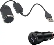 USB to Car Adapter Plug Cable USB Adapter 5V to 12V Converter Plug Socket Wired Controller Plug Car Light Adapter