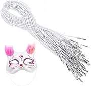 Angoily 50pcs Elastic Ropes for Mask Clothing Fixing Durable Hoodie String Replacement for Family Activities Kindergartens Halloween Parties Easy to Use and Practical