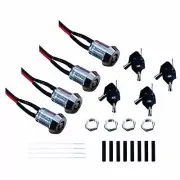 4 Pcs Per Pack Power Switch Key and Lock 3V - 120V ON - Off Switching Device ...