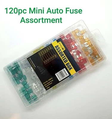 120pc Simply Mini Auto Fuse Assorted Box