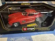 Bburago Die-Cast Metal Model 3015 Mercedes Benz 300SL 1954 Car 1/18 Red