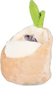 Kisangel Hamster Nest Hamster Hut Guinea Pig Snuggle Sack Rabbit House Ferret Bed Hideaway Small Animal Habitat Hamster House Guinea Pig Hide Hamster Beds Pets Rabbit Fur Cotton Chinchilla