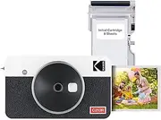 [Kodak] Mini Shot 2 Retro Portable Wireless Instant Camera & Photo Printer, Compatible with iOS & Android and Bluetooth Devices, Real Photo (2.1x3.4) 4Pass Technology - White