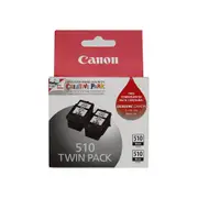 Canon Pixma PG510 Original Ink Printer Cartridge Twin Pack 220 Page Yield Black