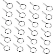 CHILDWEET 26mm Sheep Eye Socket Ring Screw Hook Self-Tapping Sheep Eye Screw for Threaded Hook Making