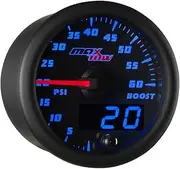Black & Blue MaxTow 60 PSI Boost Gauge