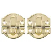 2Set Retro Toggle Hasp Latch, Duckbilled Iron Latch (27x28mm, Gold)