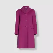 $1645 Max Mara Womens Pink Mari Virgin Wool Coat Jacket Size 14