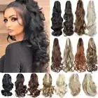 Real Natural Thick As Human Claw Clip In Ponytail Hair Extensions Long Curly AU