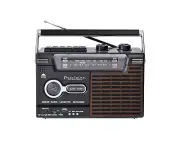 Portable Bluetooth Cassette Player AM/FM Retro Radio Brown PA-3000