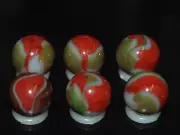 L@@K Jabo Odyssey Oxblood Test Run Swirl Marbles Collector Set HTF KEEPERS #1881