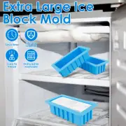 2Pcs Extra Large Ice Mold Silicone Ice Block Mold with Non-Slip Bottom jeSmN