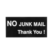 Sandleford 100 x 50mm No Junk Mail Thank You! Adhesive Sign