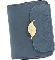 [Healvian] Women Wallet PU Leather Clutch with Zipper Closure Compact Handbag for Cards and Money Ladies Purse for Everyday Use
