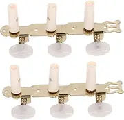 TOPPERFUN Pair of Gold Plated Classical Guitar Tuning Pegs Acrylic Head 35mm for 40 Inch Guitar Set of 2 Tuning Keys