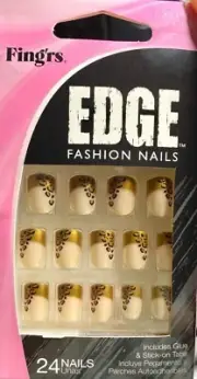 Fing'rs EDGE Fashion Nails Glue & Stick On 24 Ct - 31112 Short