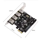 USB 3.0 PCI-E Express Interface Card Standard Full Height Bracket 5Gbps Card