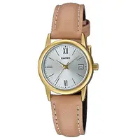 在飛比找ETMall東森購物網優惠-【CASIO 卡西歐】指針錶 皮革錶帶 生活防水 礦物玻璃(