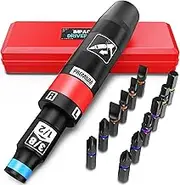 Arwealxs 1/2" Manual Hand Impact Driver Set, 12 PCS Reversible Impact Screwdriver, with 8mm Bit Adapter with S2 Steel Bits, Disengage Rusted Fasteners or Frozen Bolts