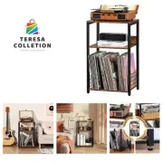 3 Tier End Table,Record Player Stand with Storage Up to 100 Albums,Turntable ...