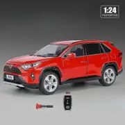 1/24 Toyota Rav4 Suv Sport Diecast Alloy Miniature Toy Car Model Remote Control Sound Light Pull Bac