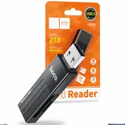 Hoco HB20 Mindful 2in1 Card Reader SD And Micro SD Card - Black