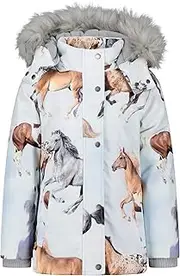 [SALT AND PEPPER] Girls' Winter Jacket with Horses All-Over Print, multicoloured, One Size