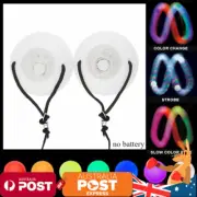 2X Light Up LED Poi Balls Thrown Glow Light Upfor Rave Belly Dancer Hand Prop