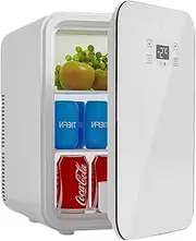 Mini Fridge, 15 Liter 21 Can Portable Cooler and Warmer, AC+DC Power, Compact, Portable and Quiet, Personal Fridge for Skin Care, Cosmetics, Food, Great for Bedroom, Office, Car, Dorm