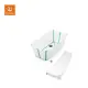 stokke Flexi Bath Bundle Tub with Support 3 摺疊式浴盆套裝（含初生嬰兒浴架）-白色（湖水綠包邊）