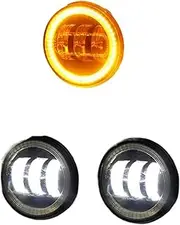 Fog Light Assembly Compatible For Ford Focus MK2 MK3 2004-2015 | LED DRL Fog Driving Lamp | 30W H11 12V(White and Yellow)