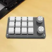 Type-C Mini 12 Keys+2 Knobs Mechanical Keyboard Programmable Keypad Plug&Play