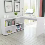 Corner Computer Desk L Shaped Student Study Table Home Workstation With Shelves