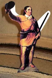 Davy Crockett Hero of the Alamo, Frontersman, Tabletop Display Standee 10" Tall